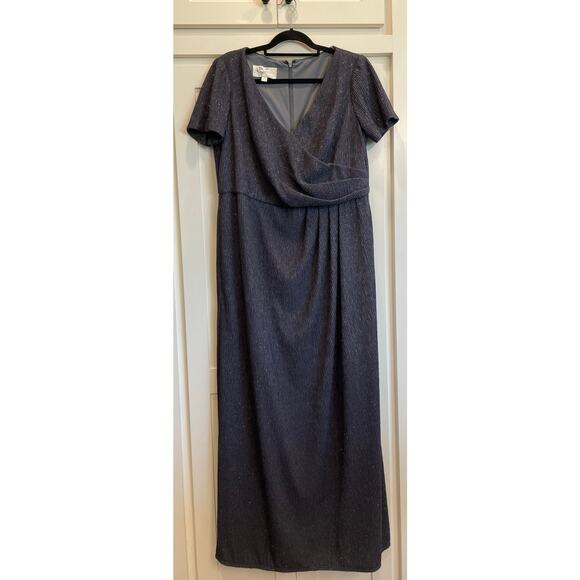 Oleg Casini Mother of Bride/Groom Formal Glittery Charcoal 18W - Picture 4 of 16